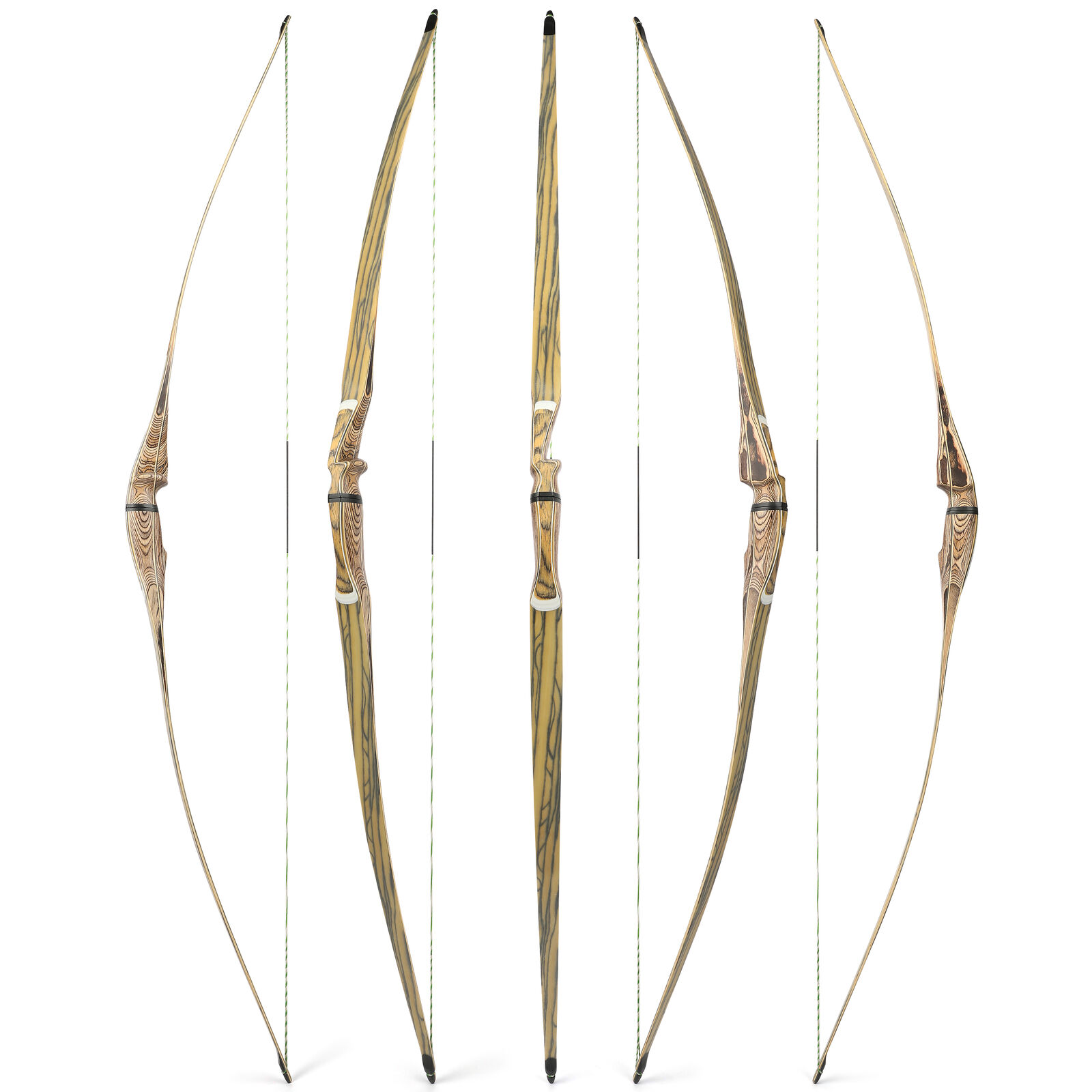 60'' 62'' 64'' Archery Traditional Longbow Wooden 20-50lbs Takedown Shooting RH